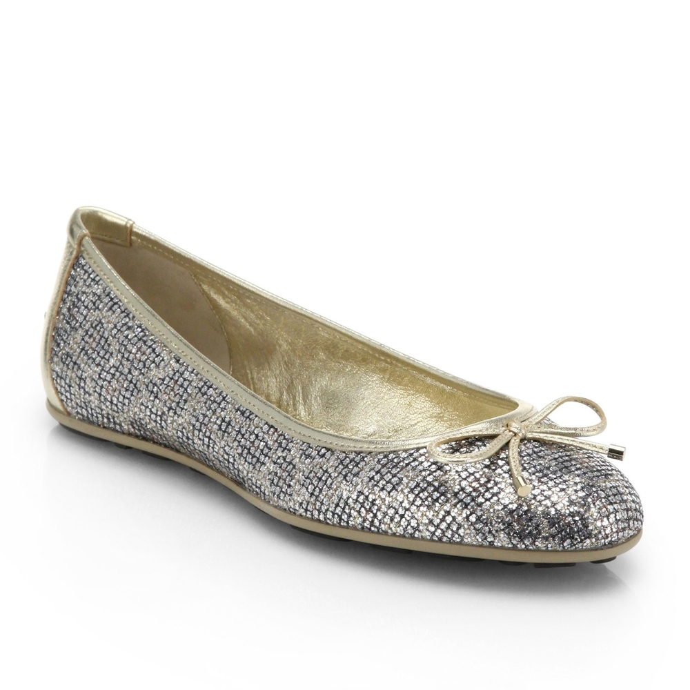 ❤️Jimmy Choo Walsh glitter flats leopard print